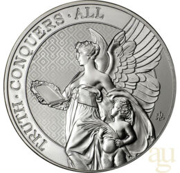 5 lire, Victoria, zeiţa victoriei, argint de 999/1000, 155,5 g, Insula Sfânta Elena, 2022