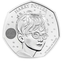 50 pence, Harry Potter, inscripţii, cupru, nichel, 8 g, Marea Britanie, 2022