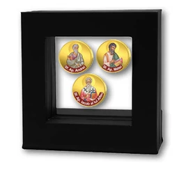 Apostoli ai lui Hristos, set de 3 monede color - în cutie elegantă (FRAME)