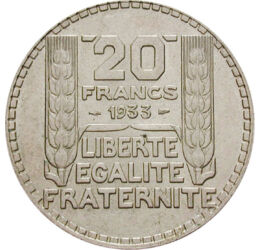  20 franci, Marianne, Ag, 1929-1939, Franţa