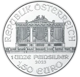 Filarmonicii din Viena, 1,5 euro, argint, Austria, 2023-2024