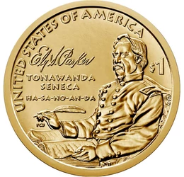 1 dolar, Ely S. Parker, , cupru, nichel, 8,1 g, SUA, 2022