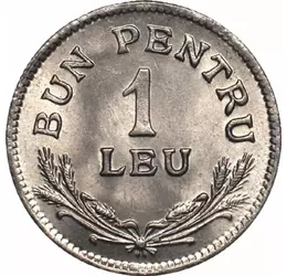  1 leu, Ferdinand I, 1924, România