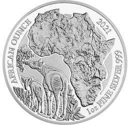  50 franci, Okapi, Ag, 2021, Ruanda