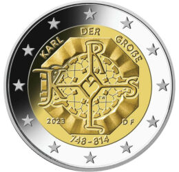 2 euro, Monograma lui Carol cel Mare, , cupru, nichel, 8,5 g, Germania, 2023