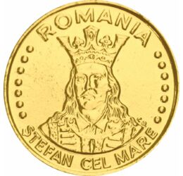  20 lei,Ştefan cel Mare,1991-96,aurit, România