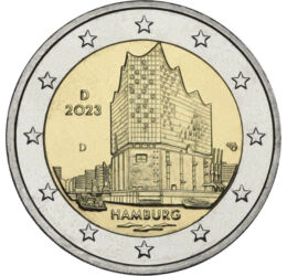 2 euro, Filarmonica Elba, cupru, nichel, 8,5 g, Germania, 2023