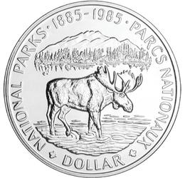  1 dolar, "Karibu", Ag., 1985, Canada