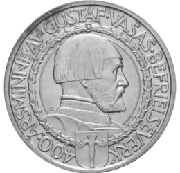  2 coroane, Independenţă, Ag, 1921, Suedia