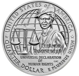 25 cenţi, Eleanor Roosevelt, , cupru, nichel, 5,67 g, SUA, 2023