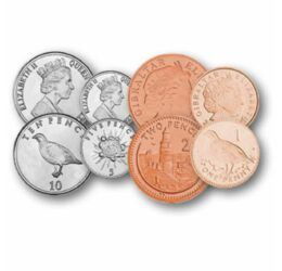 1, 2, 5, 10, 20, 50 pence, 1, 2 lire, ,  , 0, Gibraltar, 2000-2016