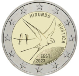 2 euro, Rândunica, , cupru, nichel, 8,5 g, Estonia, 2023