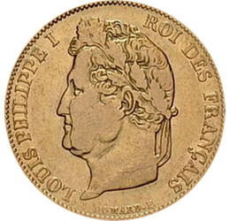  20 franci,Ludovic Filip,1832-48,aur, Franţa