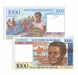 500, 1000 franci, ,  , 0, Madagascar, 1994