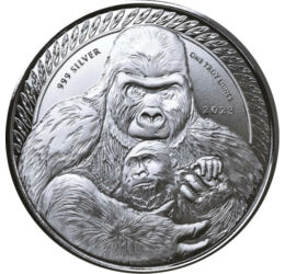 500 franci, Gorila de munte, , argint de 999/1000, 31,1 g, Congo, 2023