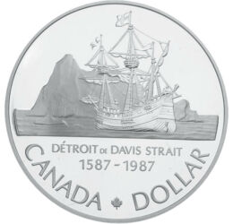 1 dolar, "John Davis", Ag., 1987, Canada