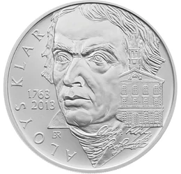 200 coroane, Portretul lui Aloys Klar, , argint de 900/1000, 13 g, Cehia, 2013
