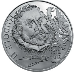  200 kč, Rudolf II, Ag, proof, 2012, Cehia