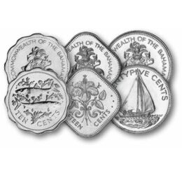 1, 5, 10, 15, 25 cenţi, ,  , 0, Insulele Bahamas, 1974-2006