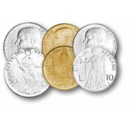 10, 20, 50, 100, 200 lire, ,  , 0, Vatican, 1980
