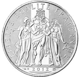 FRA/ 10 euro,Gr. Statuar Hercule,Ag,2012, Franţa