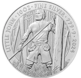 10 lire, Little John, , greutate, argint de 999,9/1000, 311 g, Marea Britanie, 2024