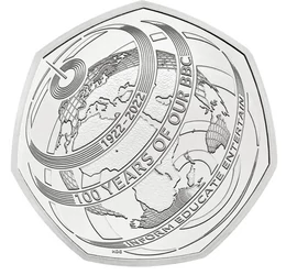 BBC împlineşte 100 de ani, 50 pence, Marea Britanie, 2022