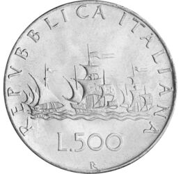  500 lire, argint, Italia, Italia