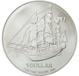 COOK/ 1 dolar,Corabia Bounty,Ag,2009-10, Insulele Cook