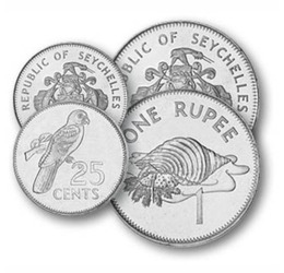 1, 5, 10, 25 cenţi, 1 rupie, ,  , 0, Seychelles, 1990-2012
