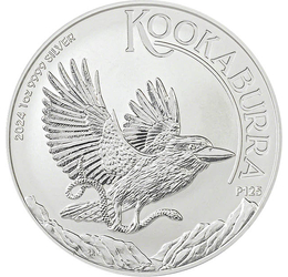 1 dolar, Ilustraţie Kookaburra, greutate, , argint de 999,9/1000, 31,1 g, Australia, 2024