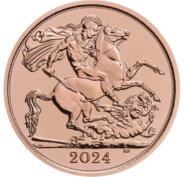 1/2 sovereign, Charles al III-lea, aur de 917/1000, 3,99 g, Marea Britanie, 2024