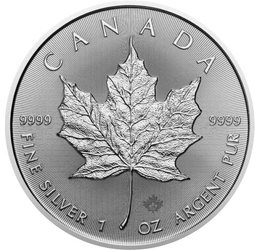 5 dolari, Frunza de arţar, argint de 999,9/1000, 31,1 g, Canada, 2024