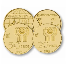 Fotbal argentinian, 20, 50, 100 peso, Argentina, 1977-1978