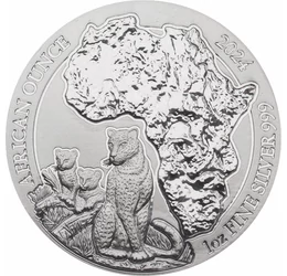 Protejarea faunei 
sălbatice din Africa, 50 franci, argint, Rwanda, 2024
