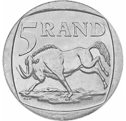  5 rand, Antilopa gnu, 2001, Republica Africa de Sud