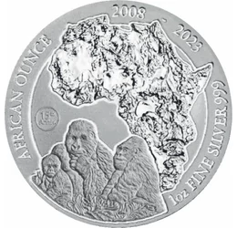 Protejarea faunei sălbatice din Africa, 50 franci, argint, Rwanda, 2023