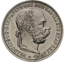  1 coroană, Francisc I., Ag,1892-1907, Monarhia Austro-Ungară