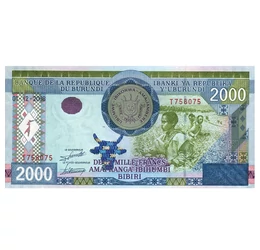 2000 franci, ,  , 0, Burundi, 2008
