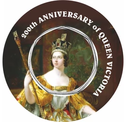 Monedă pictată în inel pictat, 50 pence, Marea Britanie, 2012