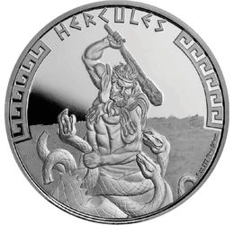 Hercule şi Hidra, 2 dolari, argint, Niue, 2023