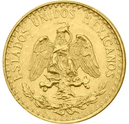  2 peso, Mexicul, Au, 1919-1948, Mexic