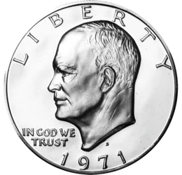  1 dolar, Eisenhower, 1971-74,argint, SUA