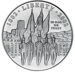 Academia Militară, West Point, 1 dolar, argint, SUA, 2002
