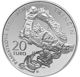  20 euro,Cast. Trenčin,Ag,proof,2012, Slovacia