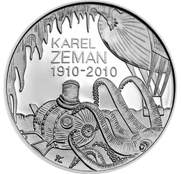  200 kč, Karel Zeman, Ag, proof,2010, Cehia