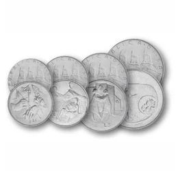 1, 2, 5, 10, 20, 50, 100 lire, ,  , 0, San Marino, 1976