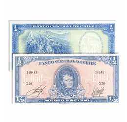 1/2, 1 escudo, ,  , 0, Chile, 1962-1964