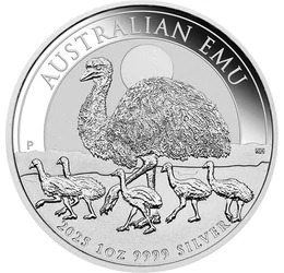 Cea mai mare pasăre din Australia, 1 dolar, argint, Australia, 2025