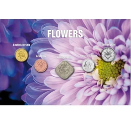 Monede florale din jurul lumii, 2 forinţi, 1 won, 15 cenţi, 5 cenţi, 10 cenţi, Ungaria, Coreea de Sud, Bahamas, Swaziland, Hong Kong